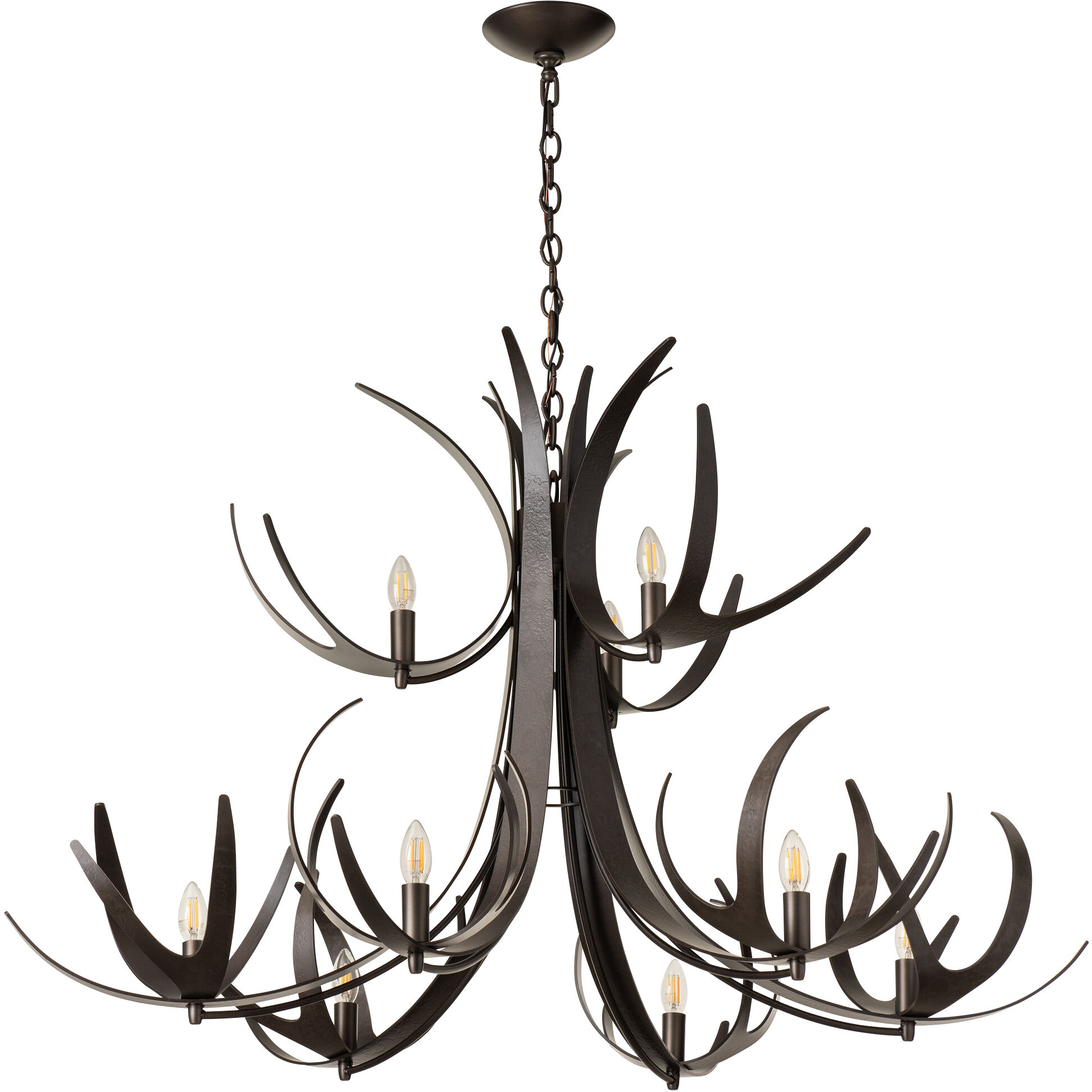 Caribou 9 Light 49.1 inch Dark Smoke Chandelier Ceiling Light