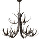 Caribou 9 Light 49.1 inch Dark Smoke Chandelier Ceiling Light
