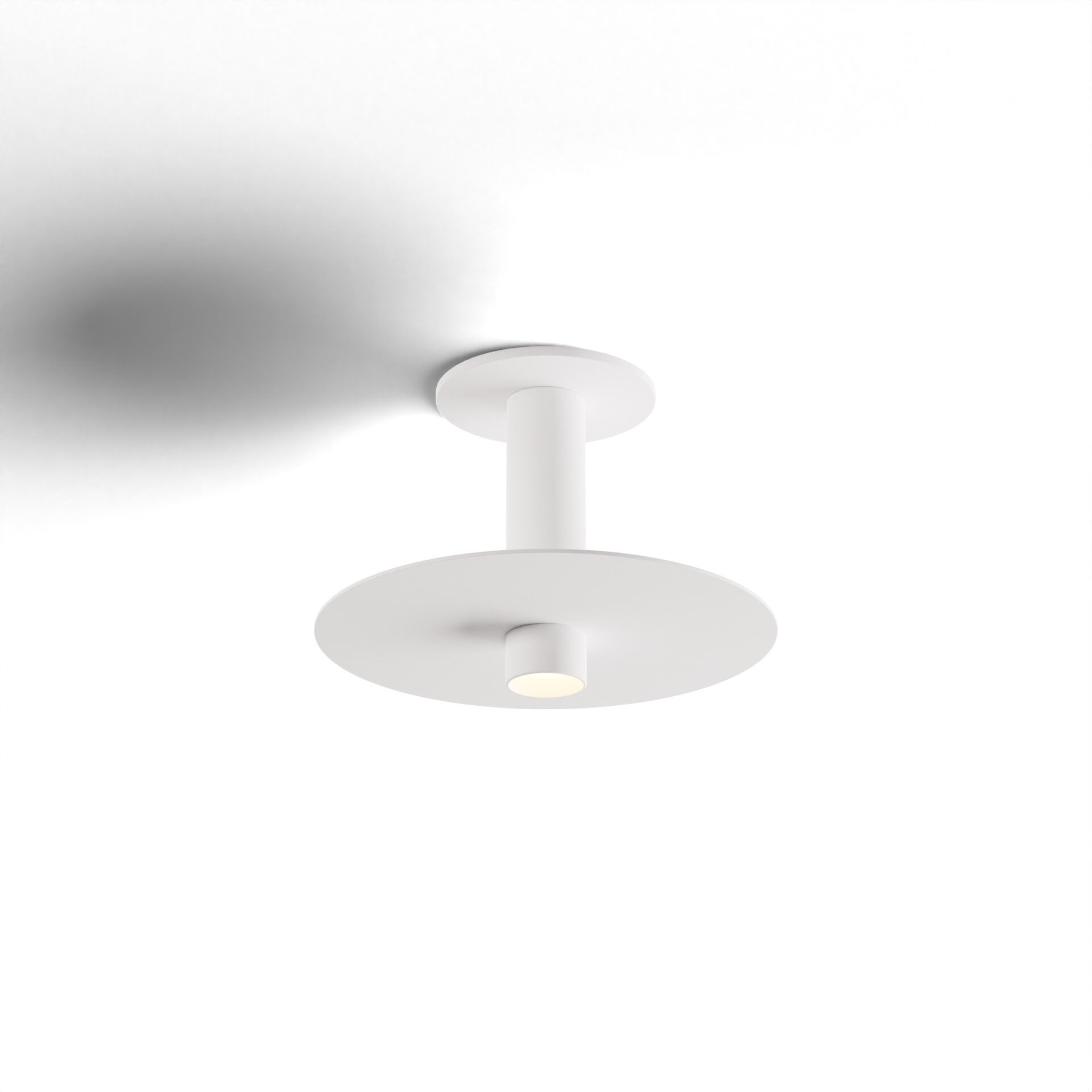 Combi LED 9 inch Matte White Pendant Ceiling Light in Matte White With Paintable, Suspension / Flush Mount 2-in-1