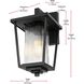 York 1 Light 13 inch Black Outdoor Wall Sconce