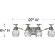 Plantation 4 Light 29 inch Polished Antique Nickel Vanity Light Wall Light