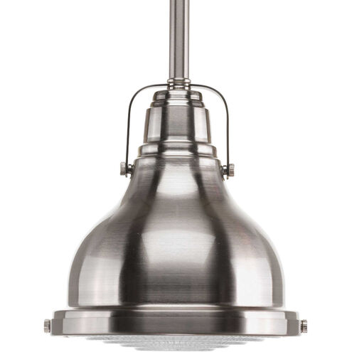 Fresnel Lens 1 Light 6 inch Brushed Nickel Mini-Pendant Ceiling Light in Standard