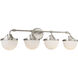 Meredith 4 Light 33 inch Satin Nickel Bathroom Vanity Light Wall Light, Lighting One (Open)