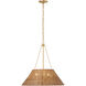 Marie Flanigan Corinne LED 24 inch Soft Brass Woven Hanging Shade Ceiling Light