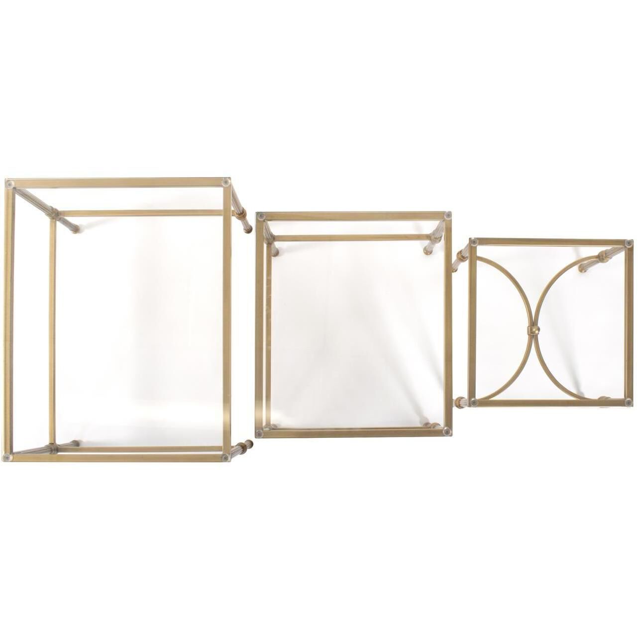 Bonnifait 22 X 18.25 inch Antique Bronze Nesting Tables