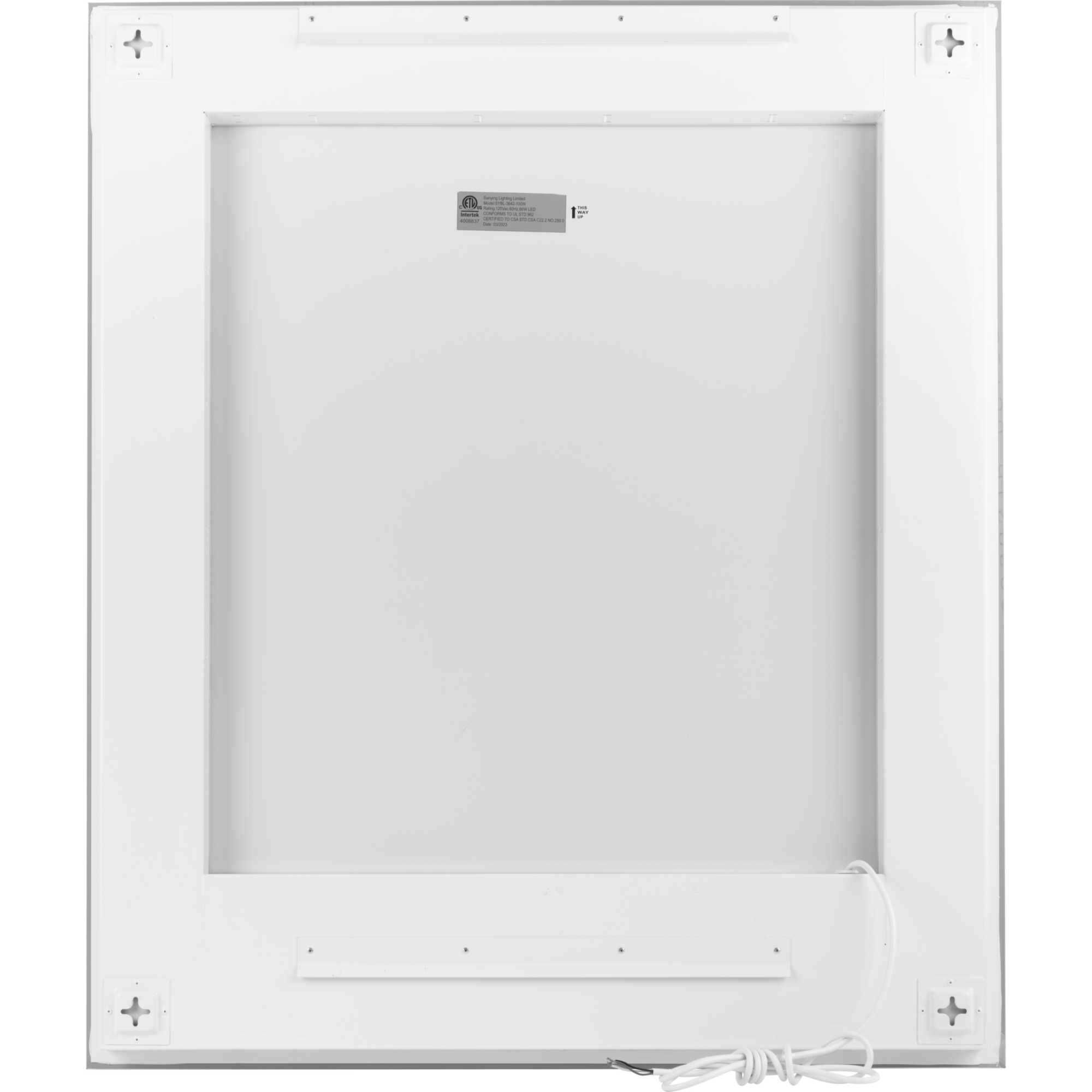 Captarent LED 60 X 36 inch White LED Mirror, Progress LED