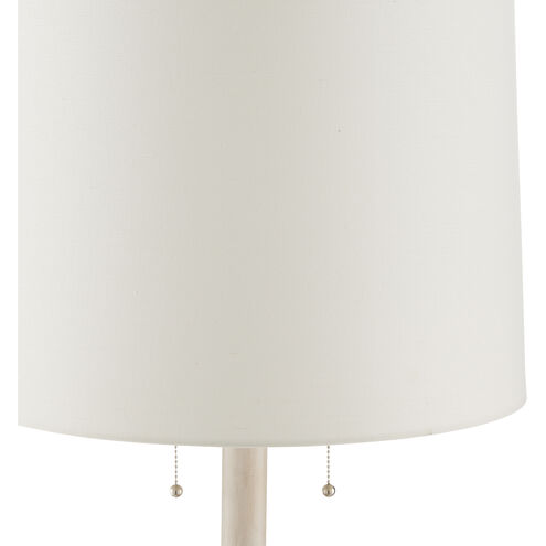Malayan 80 inch 75.00 watt Whitewash Floor Lamp Portable Light
