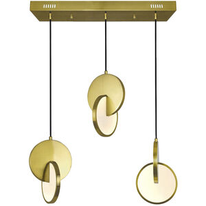 Tranche 24 inch Brushed Brass Island/Pool Table Ceiling Light