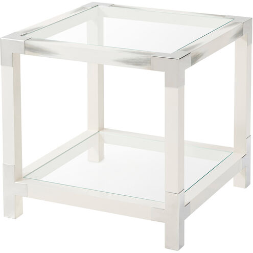 Theodore Alexander 25 X 25 inch Longhorn White Side Table
