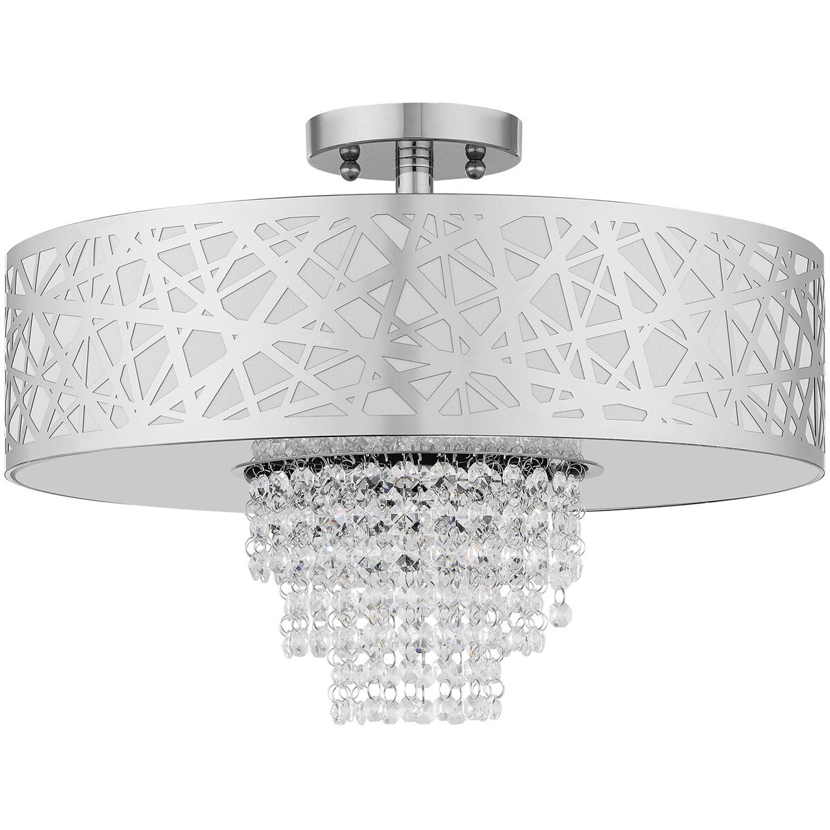 Allendale 4 Light 18 inch Polished Chrome Semi-Flush Mount Ceiling Light