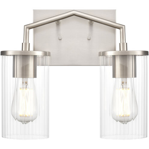 Beverlly 2 Light 13 inch Brushed Nickel Vanity Light Wall Light
