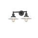 Franklin Restoration Halophane 2 Light 18 inch Oil Rubbed Bronze Bath Vanity Light Wall Light in Matte White Halophane Glass, Franklin Restoration