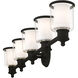 Middlebush 5 Light 46 inch Black Vanity Sconce Wall Light