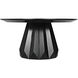 Brosche 60 X 60 inch Hand Rubbed Black Dining Table