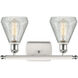 Ballston Conesus 2 Light 16 inch White and Polished Chrome Bath Vanity Light Wall Light, Ballston