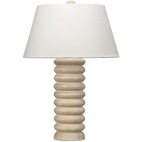 Abacus 29.5 inch Bleached Wood Table Lamp Portable Light