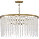 Rubina 6 Light 30 inch Burnished Gold Chandelier Ceiling Light
