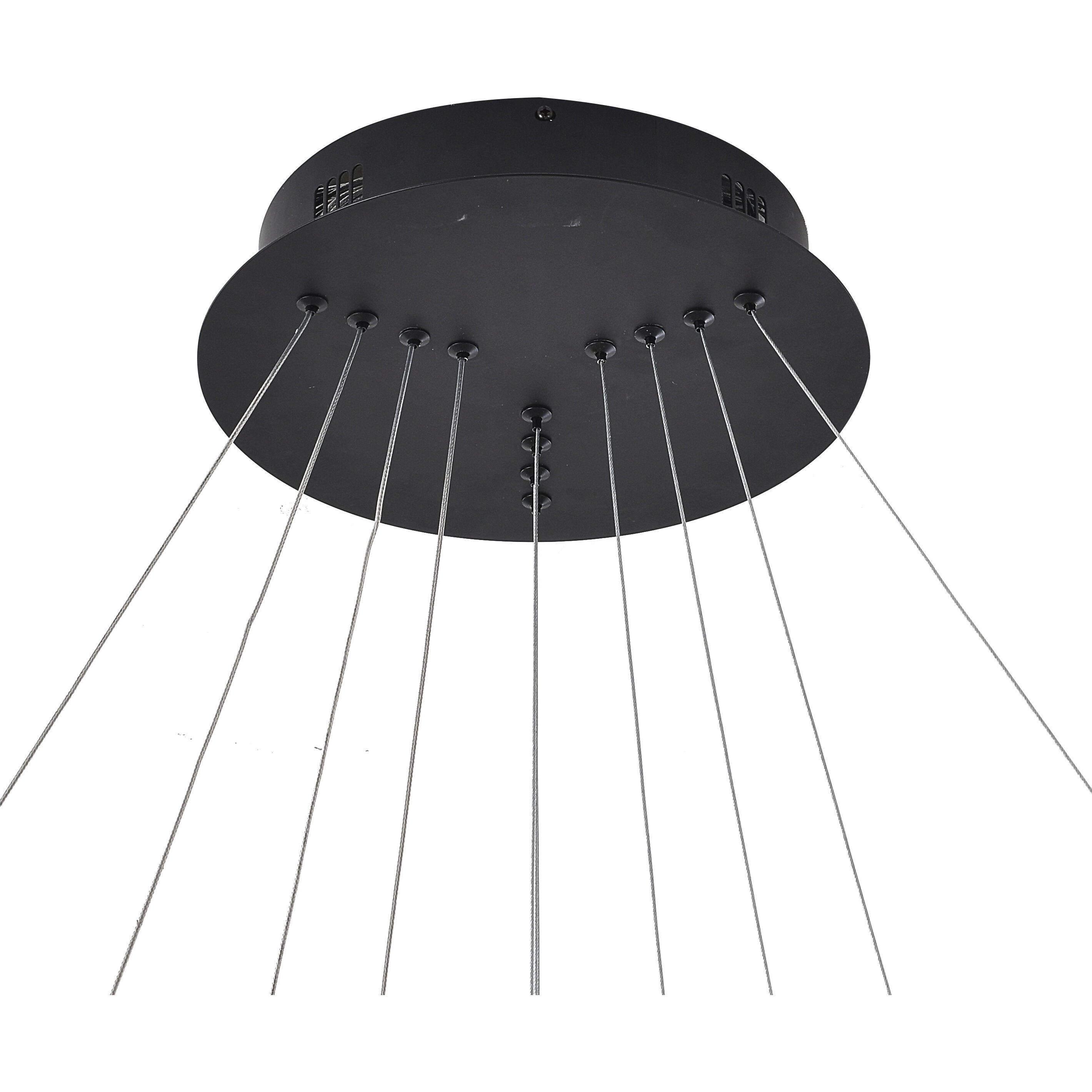 Canada LED 39.4 inch Matte Black Chandelier Ceiling Light