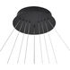 Canada LED 39.4 inch Matte Black Chandelier Ceiling Light