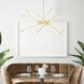 Oskil LED 43 inch Satin Gold Chandelier Ceiling Light