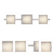 Paolo 3 Light 23 inch Satin Nickel Vanity Lighting Wall Light in Halogen, Stucco Glass