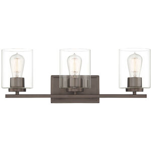 Liam 3 Light 23 inch Satin Copper Bronze Bath Bar Wall Light