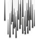 Cascade 25 Light 28 inch Black Multi-Light Pendant Ceiling Light
