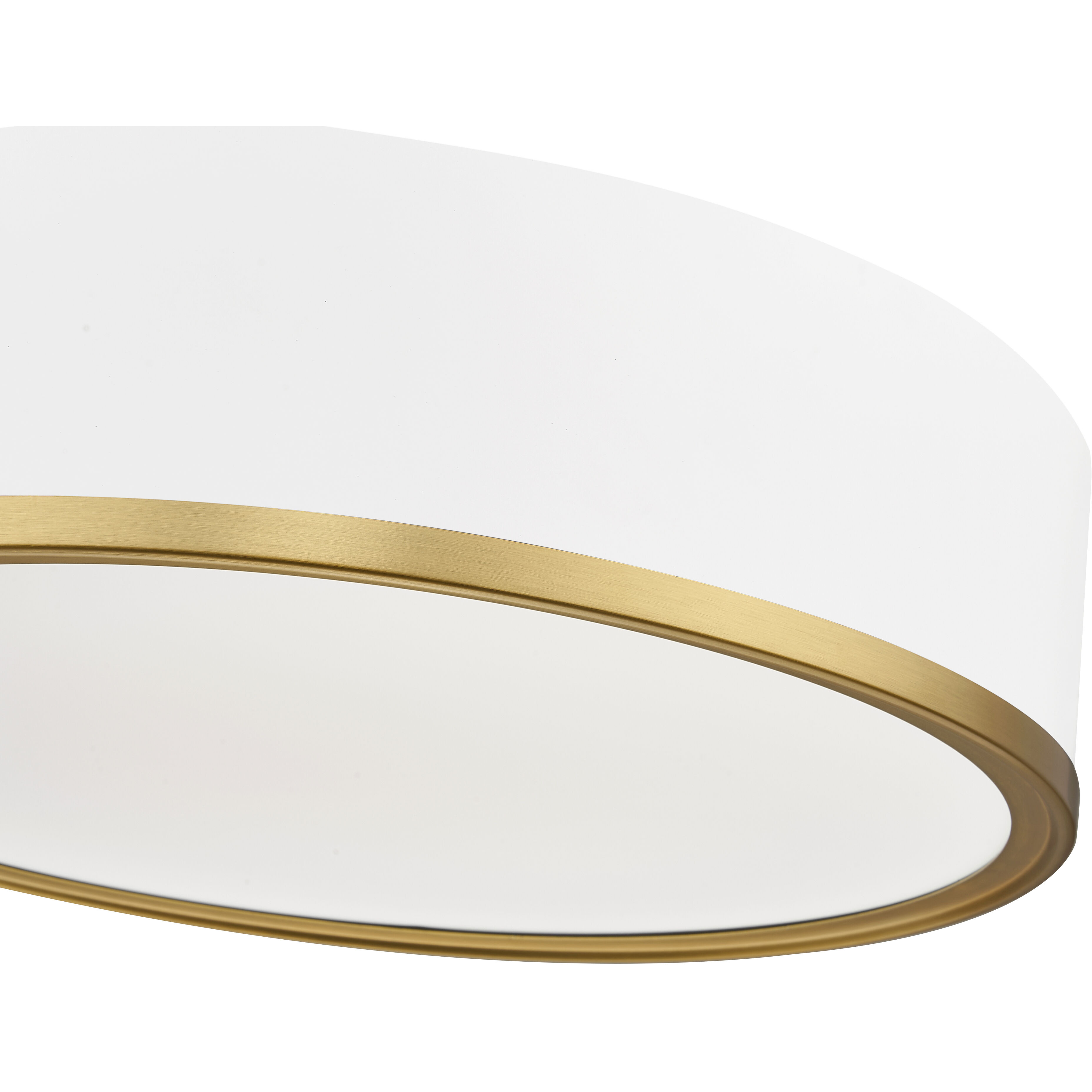 Bradley LED 16 inch Matte White and Modern Gold Flush Mount Ceiling Light