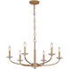 Atella 6 Light 32 inch Ashen Gold Chandelier Ceiling Light