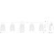 Andree 5 Light 40 inch Matte Black Bathroom Vanity Wall Light