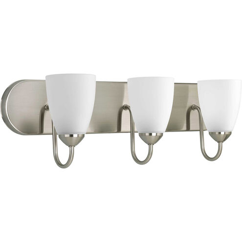 Gather 3 Light 24 inch Brushed Nickel Bath Vanity Wall Light in Bulbs Not Included, Standard