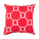 Mobjack Bay 18 X 18 inch Red and Off-White Outdoor Throw Pillow