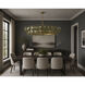 Loren 8 Light 42 inch Weathered Brass Multi-Tier Chandelier Ceiling Light in Green Vintage