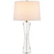 Duveen 31.5 inch 150 watt Clear and Polished Brass Table Lamp Portable Light
