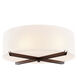 EVOLV 18 inch Dark Bronze Flush-Mount Ceiling Light, Crossbar Family