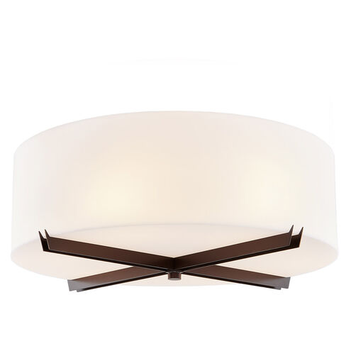 EVOLV 18 inch Dark Bronze Flush-Mount Ceiling Light, Crossbar Family