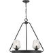 Carlton 4 Light 24 inch Matte Black Chandelier Ceiling Light