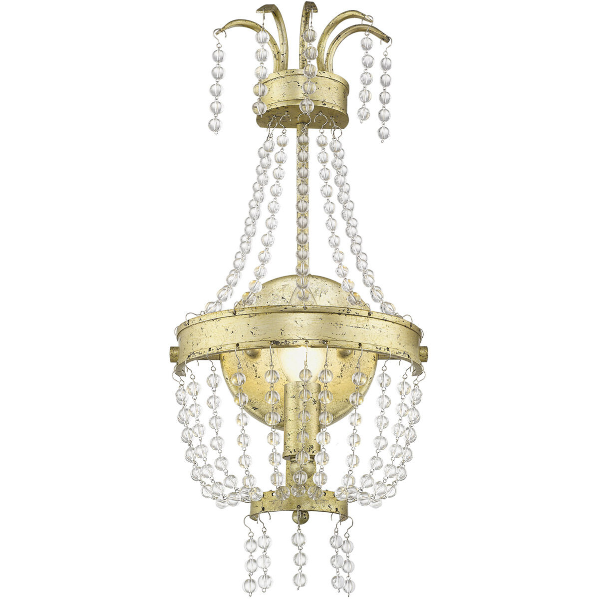 Valentina 1 Light 8 inch Hand Applied Winter Gold ADA Wall Sconce Wall Light
