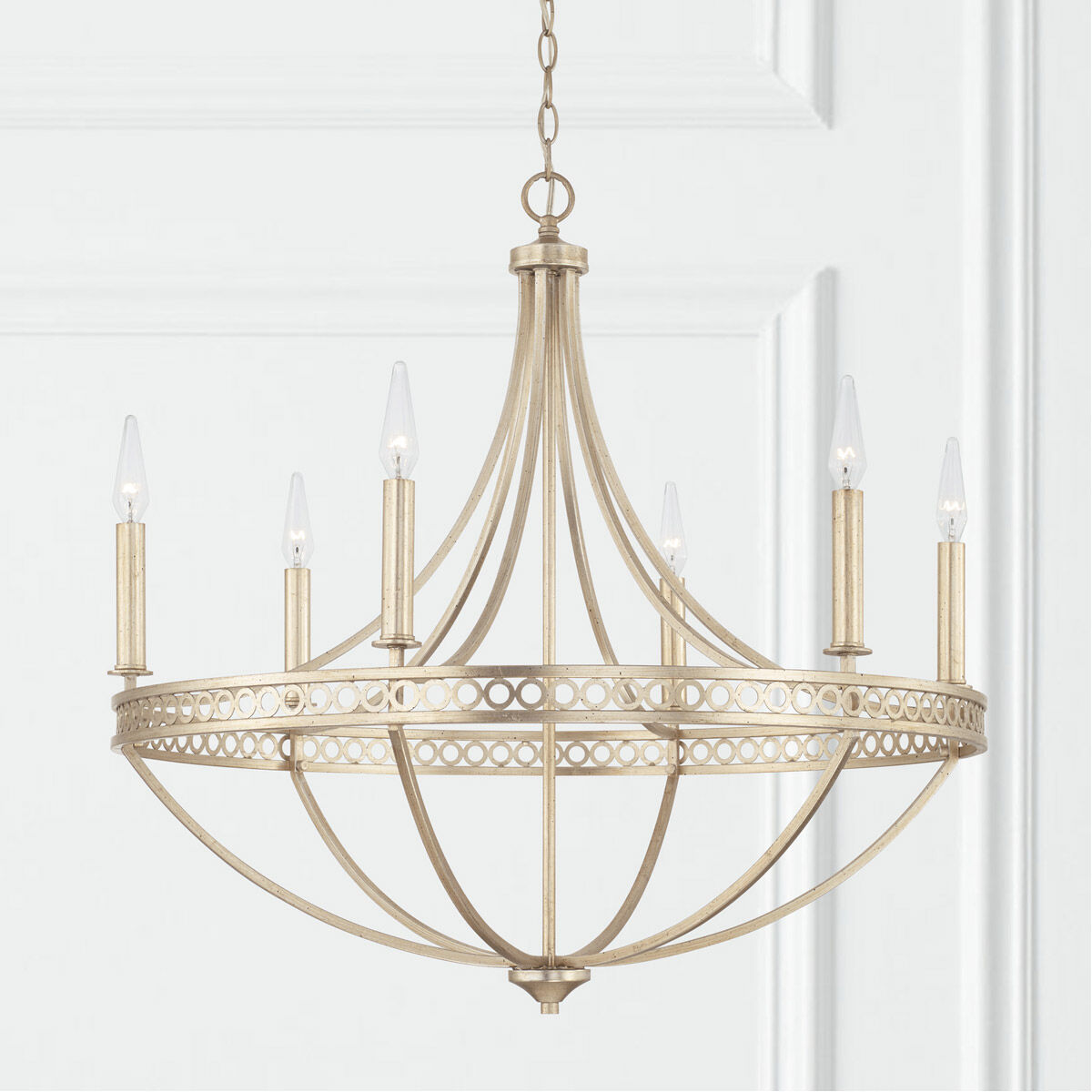 Winter gold chandelier top
