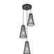 Modesta 3 Light 15 inch Black Pendant Ceiling Light