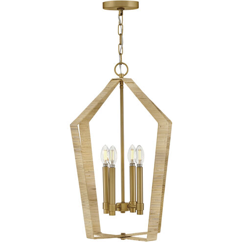 Sammi 4 Light 17 inch Lacquered Brass Pendant Ceiling Light