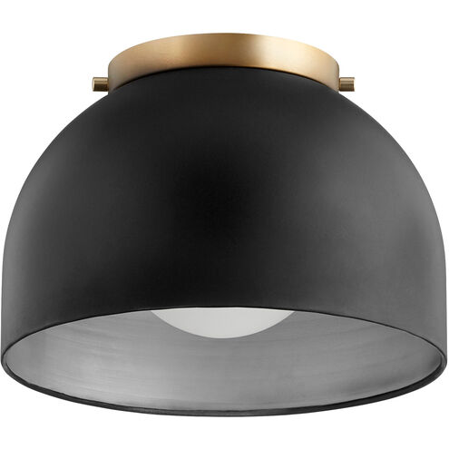 Dome 1 Light Noir Flush Mount Ceiling Light