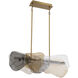 Grotto 1 Light 39.5 inch Antique Brass Linear Chandelier Ceiling Light