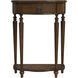 Ashby Demilune Console Table with Storage in Antique Cherry