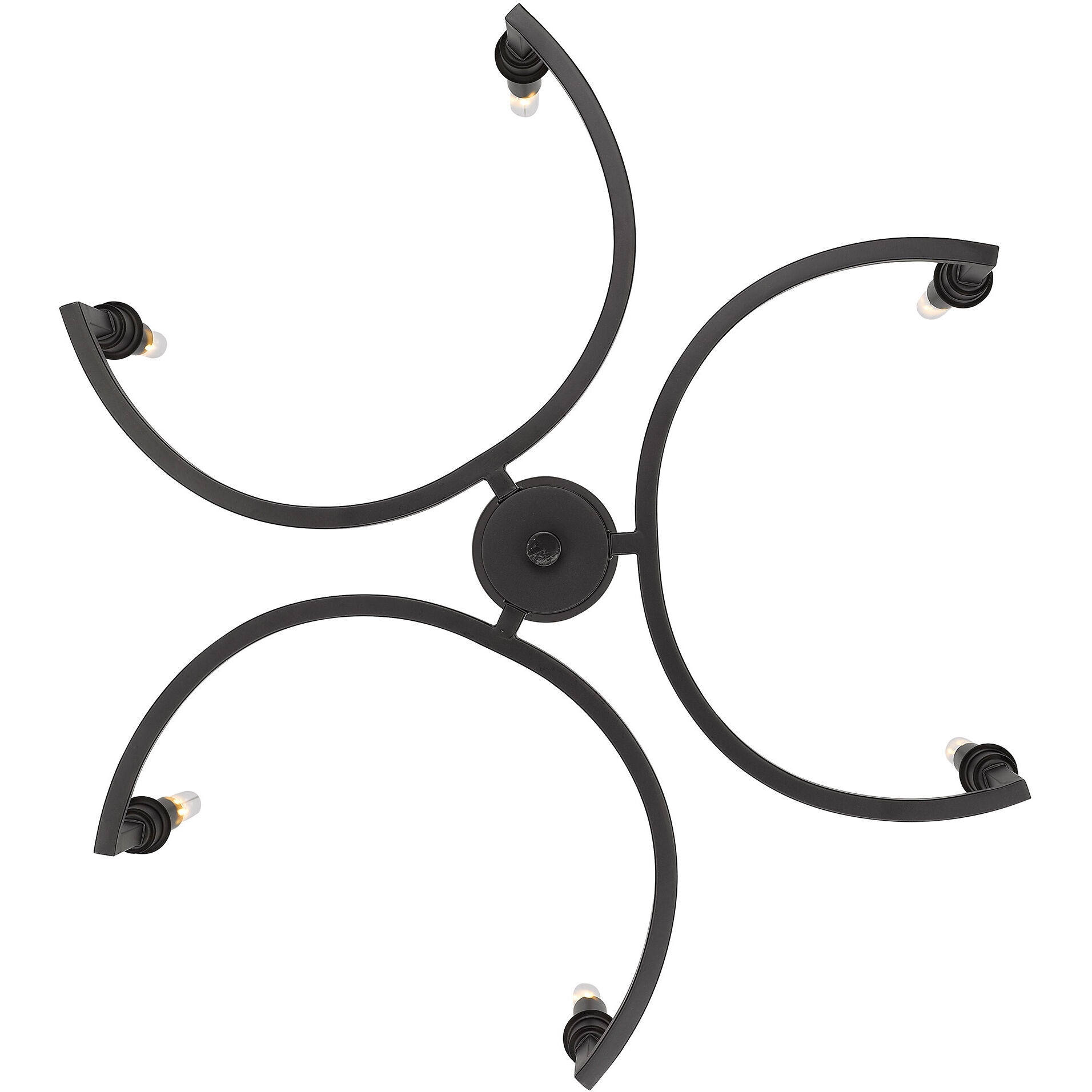 Ellyn 25 inch 60.00 watt Matte Black Chandelier Ceiling Light