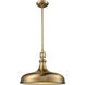 Rutherford 1 Light 18 inch Satin Brass Pendant Ceiling Light
