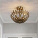 Merylmint 4 Light 15.75 inch Painted Aged Brass Semi-Flush Mount Ceiling Light