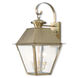 Mansfield 3 Light 23 inch Antique Brass Outdoor Wall Lantern 