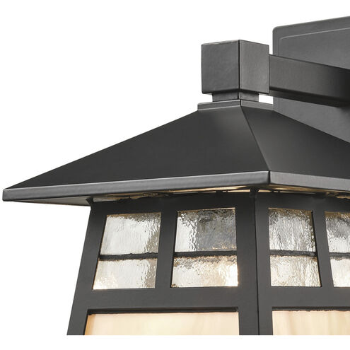 Cottage 1 Light 10.5 inch Matte Black with Honey Outdoor Sconce in Standard