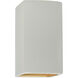 Ambiance LED 7.25 inch Matte White Wall Sconce Wall Light in 2000 Lm LED, Matte White/Champange Gold